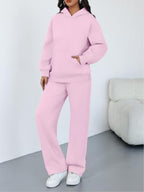Trendy Queen Womens Oversized Hoodie Wide Leg Pants 2 Piece Lounge Set - Image 3