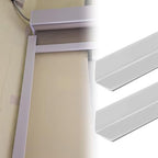 Light Blocking Window Blind Edge Strips, Cuttable Adhesive Backing for Roller Shades & Doors, L-Shaped Blackout Side Tracks, 2 Pack (68in/172.7cm) - White by Unknown