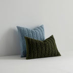 DEZENE Wool Boucle Lumbar Pillow Cover Premium Chic Accents Rectangular Textured Decorative Throw Pillow Case for Living Room Couch Sofa Home Decor 12"x20" Olive Green - Image 6