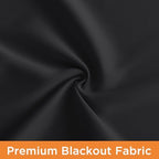 RYB HOME 2 Panels 100% Blackout French Door Curtains Set of 2 - W26 x L69, Black - No Drill Door Window Curtains Thermal Insulated Privacy Assured Shades for Front Entrance - Image 6