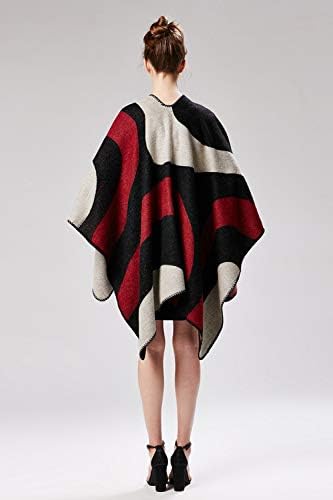 Lacavocor Women's Shawl Wrap Poncho Cape Cardigan Open Front - Image 6