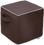 QILLOWAY Inflatable Outdoor Ottoman for Patio, Water Resistant Pouf Cube 16", Inflatable Foot Rest, Outdoor Footstool for Poolside, Garden,Camping, Coffee - Image 3