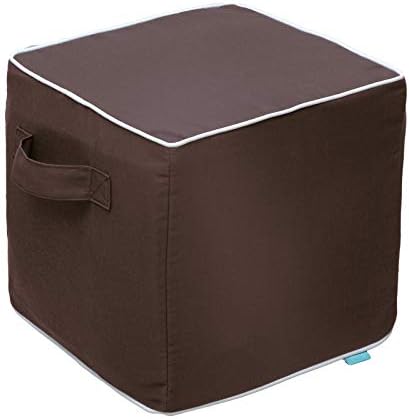 QILLOWAY Inflatable Outdoor Ottoman for Patio, Water Resistant Pouf Cube 16", Inflatable Foot Rest, Outdoor Footstool for Poolside, Garden,Camping, Coffee - Image 3