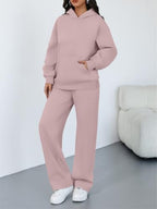 Trendy Queen Womens Oversized Hoodie Wide Leg Pants 2 Piece Lounge Set - Image 3