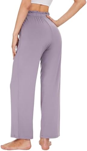 WiWi Pajama Pants for Women Viscose from Bamboo Super Soft Wide Leg Cooling Sweatpants Drawstring Bottoms Sleep Pj Pant S-XXL - Image 2
