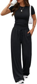 Trendy Queen Women's 2 Piece Matching Summer Lounge Set with Pockets by TrendyQueen