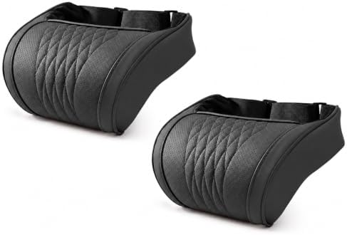 Memory Foam Car Headrest Pillow, Car Neck Pillow for Driving (Black, 2 Pcs) by Unknown
