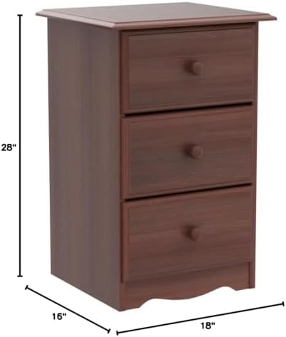 Palace Imports 100% Solid Wood 3-Drawer Nightstand, Mocha, 28" h x 18" w x 16" d. Requires Assembly - Image 2