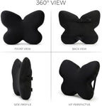 Butterfly Lumbar Support Pillow for Car and Chair, Black - Image 6