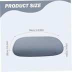 Grey Nap Pillow 15x10x4 Memory Foam Portable Travel Pillow - Cooling Silk Removable Washable Camping for Office Car - Image 2