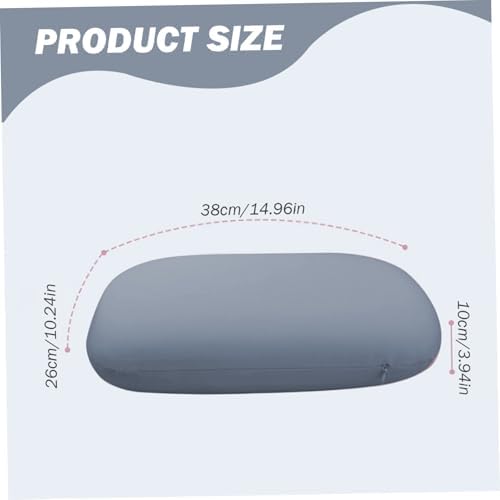 Grey Nap Pillow 15x10x4 Memory Foam Portable Travel Pillow - Cooling Silk Removable Washable Camping for Office Car - Image 2