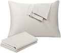 100% Egyptian Cotton King Size Pillow Protectors with Zipper Set of 4 by ShunjieHome