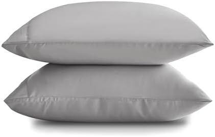 DOZ by SIJO Pillowcase Set, 100% Viscose derived from Organically Grown Bamboo, Buttery Soft, Silky, Breathable, Cooling, Oeko-TEX, High GSM, 2-Pack, Envelope Closure (King, Dove) - Image 2