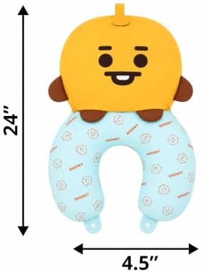 LINE FRIENDS Official BT21 Baby Tatton Reversible Neck Pillow - SHOOKY, 2-Side Travel Neck Pillow Cushion for Airplane, Road Trip Essentials, Kpop Merch, Gift for Girls and Kpop Fans, 1 Count - Image 6