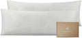 Bioweaves 100% Organic Cotton Body Pillow Cover for Body Pillowcases 300 Thread Count Soft Sateen Weave GOTS Certified with Zipped Closure - 21" x 54", Silver, Pack of 2 by BIOWEAVES