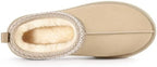 Litfun Women's Genuine Suede Fur Lined Slippers Fuzzy Winter House Shoes - Image 6