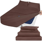 Cal King Sheet Set, 4 Piece California King Sheet Sets Extra Deep Pocket by Moonsea