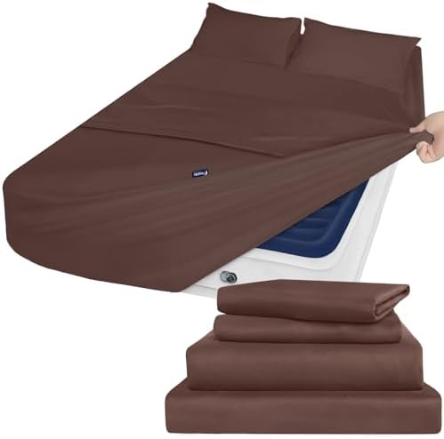 Cal King Sheet Set, 4 Piece California King Sheet Sets Extra Deep Pocket by Moonsea