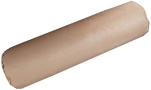 PU Leather Waterproof Long Bolster Cervical Pillow Round Roll Cylinder Bolster Neck Pillow Waist Back Pillow Creative Feet Support Cushion (Khaki, 18×50cm) by Unknown
