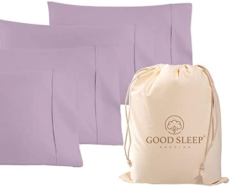 1000 TC King Pillowcases Set of 4 100% Egyptian Cotton Pillow Cases by GoodSleepBedding