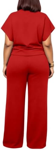 PINSV Women's Fleece Lined 2 Piece Set Wide Leg Pants - Image 4