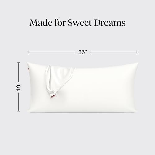 Kitsch Satin Pillowcase with Zipper - 2 pcs King Size, Ivory - Image 4