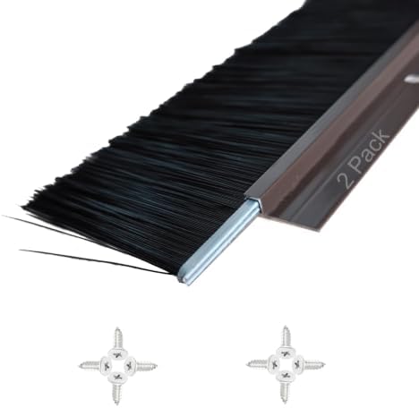 2-Pack Retsun Door Brush Seals, 39.37" L x 2.5" W, Total 6.56 ft by HOME