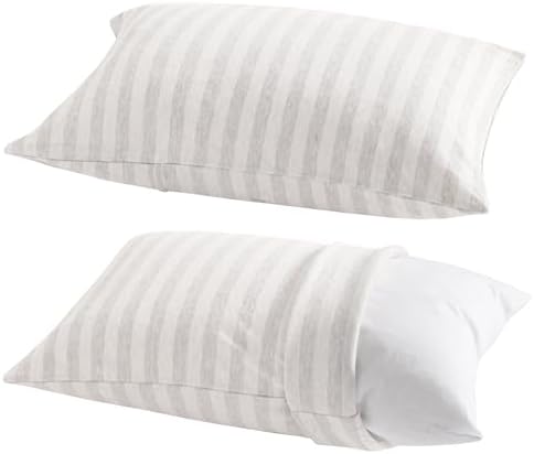 NTBAY Toddler Pillows with Pillowcases Set, 4 Piece, Camel and Beige Stripe by NTBAY