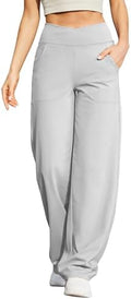 G4Free EverGoing Wide Leg Yoga Pants for Women Crossover Waist with Pockets by G4Free