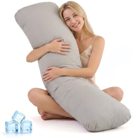 YZ HOME Weighted Body Pillow 8lbs Cooling Body Pillow (48" x 14") by YZHOME