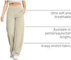 G4Free EverGoing Wide Leg Yoga Pants for Women Crossover Waist with Pockets - Image 2