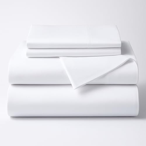 ARlinen Full Sheet Set, 4 Piece Egyptian Cotton, 10-Inch Deep, White by ARlinen