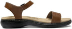 Women's Classic Flat Sandals Leather Open Toes Memory Foam One Band Ankle Strap Adjustable Slip On Shoes - Image 2