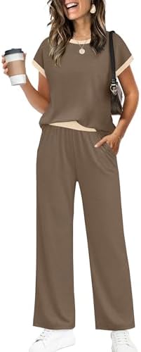WIHOLL Two Piece Sets for Women Summer Spring Outfits Travel Cruise Resort Wear 2026 Beach Vacation Palazzo Pants Set by WIHOLL