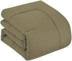 Sweet Home Collection 7 Piece Comforter Set Bag Solid Color All Season Soft Down Alternative Blanket & Luxurious Microfiber Bed Sheets, Sage, Full - Image 2