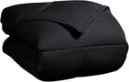 SUPERIOR All Season Down Alternative Comforter, Full/Queen, Black by SUPERIOR