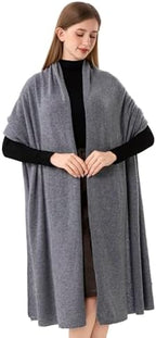 Cashmere Wrap Soft Knitted Scarf Stole for Women Airplane Travel Blanket Shawl 87x28 IN Extra Large Pashmina - Image 2