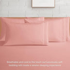 Elegant Comfort Luxury Soft 1500 Premium Hotel Quality Microfiber Wrinkle and Fade Resistant Cozy 6-Piece Bedding Set, Easy All Around Elastic Fitted Sheet, Deep Pocket, Full, Dusty Rose - Image 7