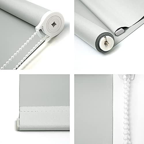 NUTRO CHILL Blackout Roller Shades for Window 28" W x 68" L Light Gray - Image 2