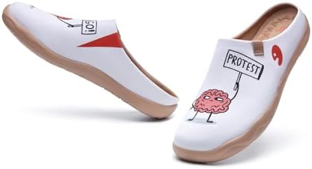 UIN Slipper Woman Travel Art Painted Shoes Wide Toe Casual Home Slip On Mules Malaga - Image 2