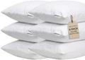 500TC 100% Cotton Pillow Protectors with Zipper, Queen Size 6 Pack by HOMTEC