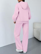 Trendy Queen Womens Oversized Hoodie Wide Leg Pants 2 Piece Lounge Set - Image 4