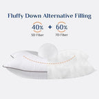 JOLLYVOGUE Soft Pillows Queen Size Set of 2, Cooling and Firm Pillows with Oeko-Tex Certified Down Alternative Filling for Side, Back, and Stomach Sleepers, Hotel Collection - Image 3
