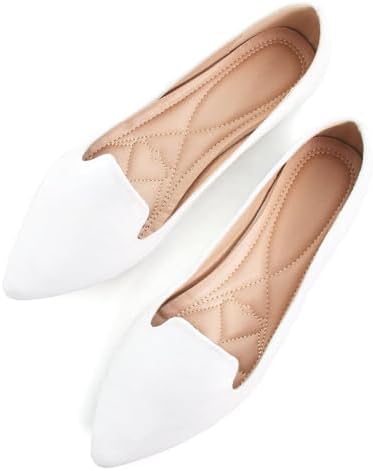 SAILING LU Women's Pointy Toe Ballets Flats PU Leather by SAILINGLUOfficial