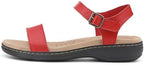 Women's Classic Flat Sandals Leather Open Toes Memory Foam One Band Ankle Strap Adjustable Slip On Shoes - Image 4