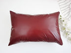 2pcs PU Waterproof Pillowcases with Zipper Pillow Protectors, Dust Proof, Grease Proof, Dog Proof, Extends Pillow Life, Utility Patent King Pillow Covers, Beddings (King(20"*36"), Wine red) - Image 2