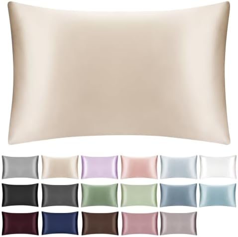 100% Mulberry Silk Toddler/Travel Pillowcase,Both Sides 19MM Small Silk Pillow Case with Hidden Zipper for Kids/Baby 1pc,Beige,13"x18" by SILKTALE