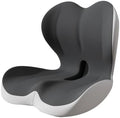 Celinva Orthopedic Cushion, Ergonomic Memory Foam Seat Cushion for Tailbone Pain Relief, Suitable for Office Home Chair, Car and Wheelchair (Dark Black & Gray) by Unknown