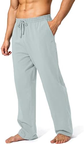 Pudolla Men's Cotton Yoga Sweatpants Athletic Casual Pants with Pockets by PudollaSports