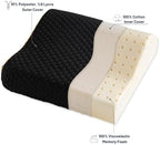 Memory Foam Travel Pillow with Washable Cover & Carry Bag – Compact, Soft & Breathable Neck Pillow for Airplane, Camping & Car (Black- Without Spare Cover, 13.8x11.8x3.9/3.1 inches) - Image 3